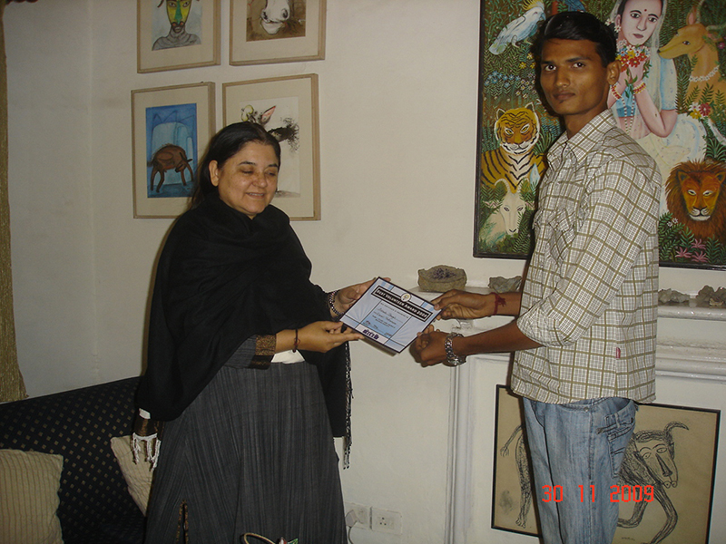 Felicitation by Smt. Maneka Gandhi at Delhi - November 2009